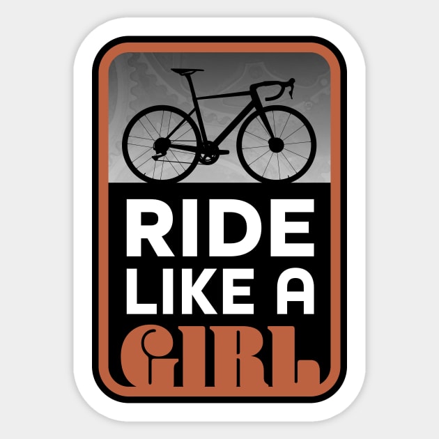 Ride Your Bike Like a Roadie Girl Sticker by NeddyBetty